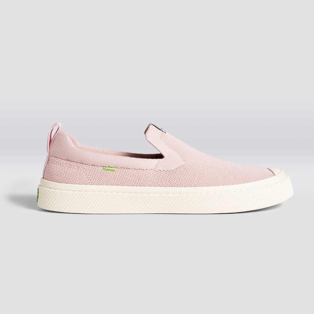 IBI Slip-On Cariuma Low Top Bamboo Weave Knit Vegan Rose Rouge Femme | ONN-4652402